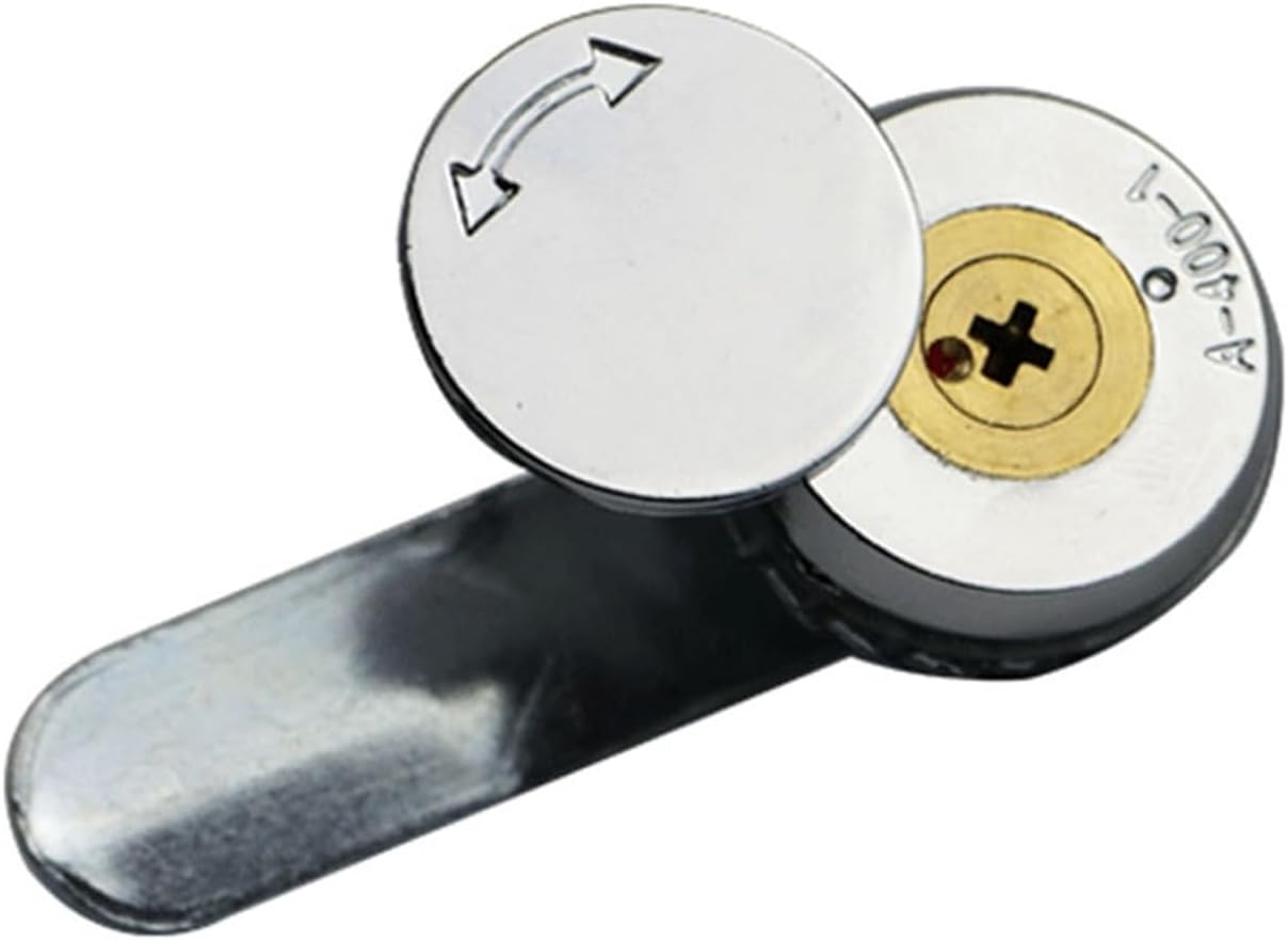 A400-1 Lock A-400-1 Cross Copper Core Lock Cover Rotating Tongue Electrical Cabinet Box Lock Chassis Cabinet Lock 1Pcs(Copper Lock core)