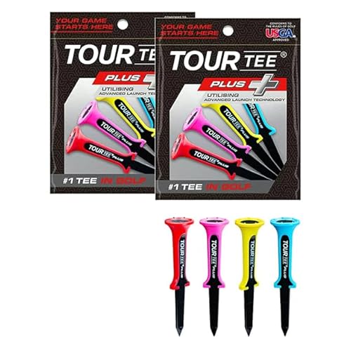 【正規品】 TOUR TEE PLUS ツアーティー プラス T-496 USGA R&Aルール適合 ティーアップしやすい ゴルフティー (2個セット)