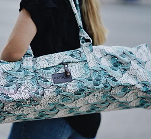 Kindfolk Yoga Mat Duffel Bag Canvas With Pocket And Zipper (Laguna) #TOP4