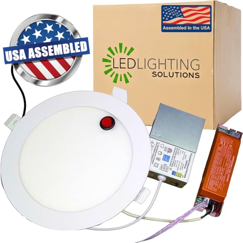 LED & Lighting Solutions 6' Dimmable Ultra Slim, Battery Powered recessed Lights, 12W 960 Lumens,...