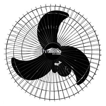 Ventilador de Parede Oscilante 60cm Preto Turbão 200W Bivolt