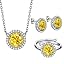 November-Necklaces/Stud Earrings/Rings Set