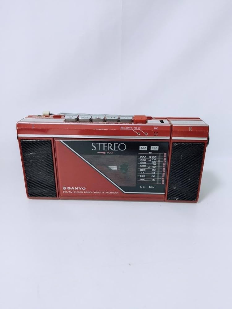 希少カラー SANYO ラジカセ MR-F10 ラジオカセットプレーヤー Amazon.co.jp: カラー SANYO ラジカセ MR-F10 ラジオ カセット