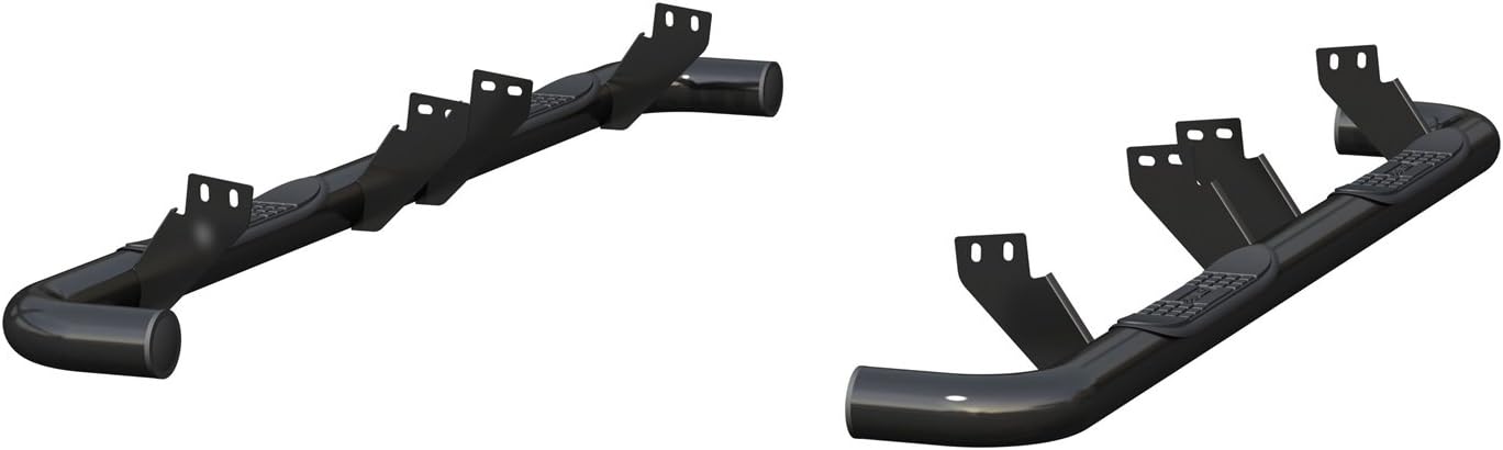 ARIES 204075 3-Inch Round Black Steel Nerf Bars, No-Drill, Fits Select Hummer H2