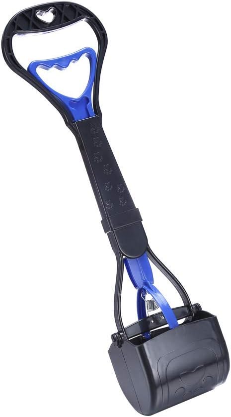 LEADALLWAY Dog Pooper Scooper with Handle-Perfect Without Smelling and Tuching-Purple for Medium and Small Dogs, Blue