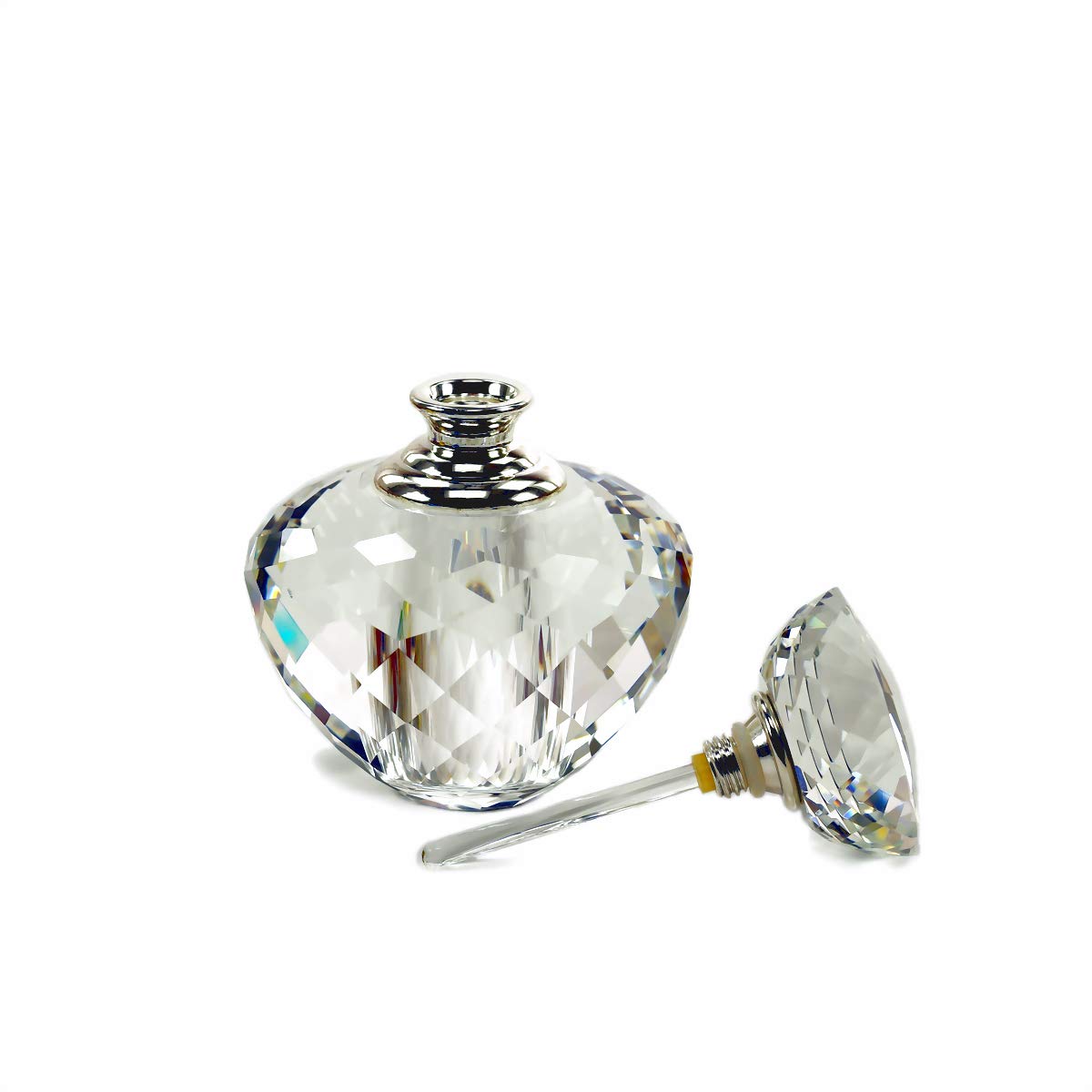 KECHU Parfümflasche, extrem transparent, leer, nachfüllbar, Glas, 12 ml