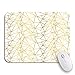 Produktbild Gaming Mouse Pad Gelb Weiß und Gold Draht Geometrische Mosaik Dreiecke Briefpapier Rutschfeste Gummi Backing Mousepad für Notebooks Computer Maus Matten