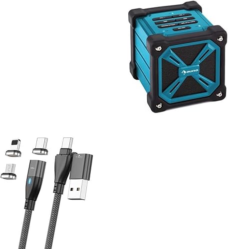 BoxWave Cable compatible con Auna TRK-861 - MagnetoSnap PD AllCharge (100W), imán PD 100W cable de carga USB tipo C Micro USB para Auna TRK-861 -