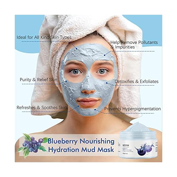 Dead-Sea-Mud-Mask-for-Face-Clay-Mask-Skincare-Blueberry-Vitamin-C-Clay-Mask-Purifying-Clay-Mask-Green-Tea-Natual-Bentonite-Healing-Clay-Mask-Blackhead-Remover-Deep-Cleansing-Hydrating-Facial-Gift Dead Sea Mud Mask for Face Clay Mask Skincare Blueberry Vitamin C Clay Mask Purifying Clay Mask Green Tea Natual Bentonite Healing Clay Mask Blackhead Remover Deep Cleansing Hydrating Facial Gift
