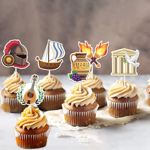 Decoración para cupcakes griegos para transformar dulces simples en postres de dioses 2