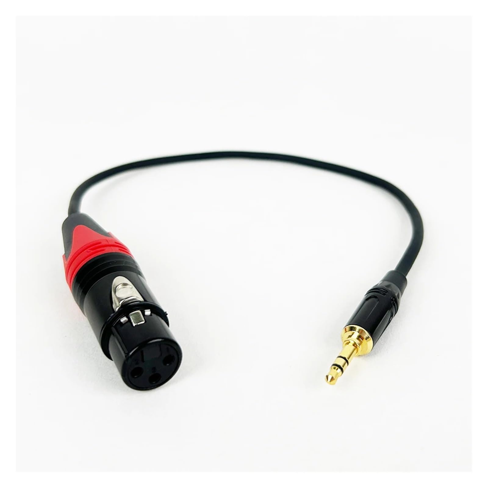 Cavo audio XLR femmina da 3,5 mm a pin Jack sbilanciato 1/8 pollici TRS stereo maschio a for microfono(Black Red,15M)