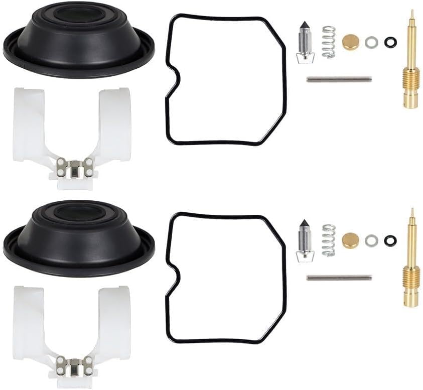 2Sets for KAWASAKI EX250 Ninja 250R 2001-12 Carburetor Repair Kit Diaphragm for Genuine for OEM Replacement