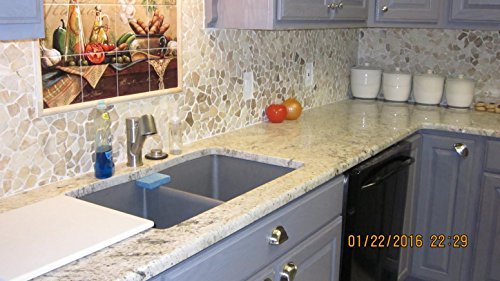 Glazed Mixed Quartz Mosaic Tile 1 Sq.ft. (Mesh Mounted) #TOP1