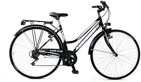 FREJUS 28 Trekking Bicicletta Donna, Nero : Sport e tempo libero