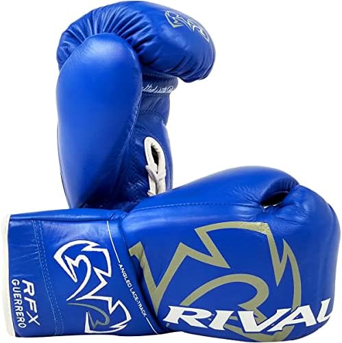 Boxing RFX-Guerrero HDE-F Pro Fight Lace-Up Boxing Gloves - 10 oz. - Blue