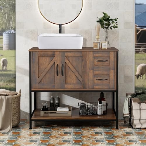 YOURLITE-Bathroom-Vanity-36-Bathroom-Vanity-with-Sink-Combo-Set-Dark-Brown-Modern-Wood-Bathroom-Cabinet-with-White-Ceramic-Bathroom-Sink YOURLITE Bathroom Vanity 36 Bathroom Vanity with Sink Combo Set Dark Brown Modern Wood Bathroom Cabinet with White Ceramic Bathroom Sink