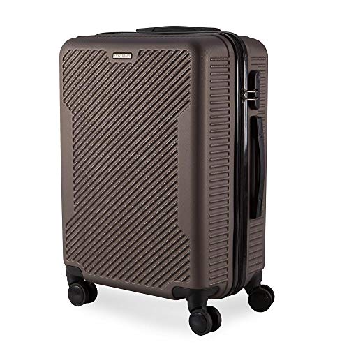 Conjunto de Malas de Viagem São Paulo em Abs Swiss Portinari com Rodinhas Giro 360º 3 Peças Café
