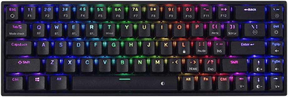 Cosmic Byte CB-GK-40 Artemis 3 Modes WiFi + Bluetooth + Wired Mechanical Keyboard with Outemu Blue Swappable Switches, Software Support, 1000Hz Polling Rate (Black)