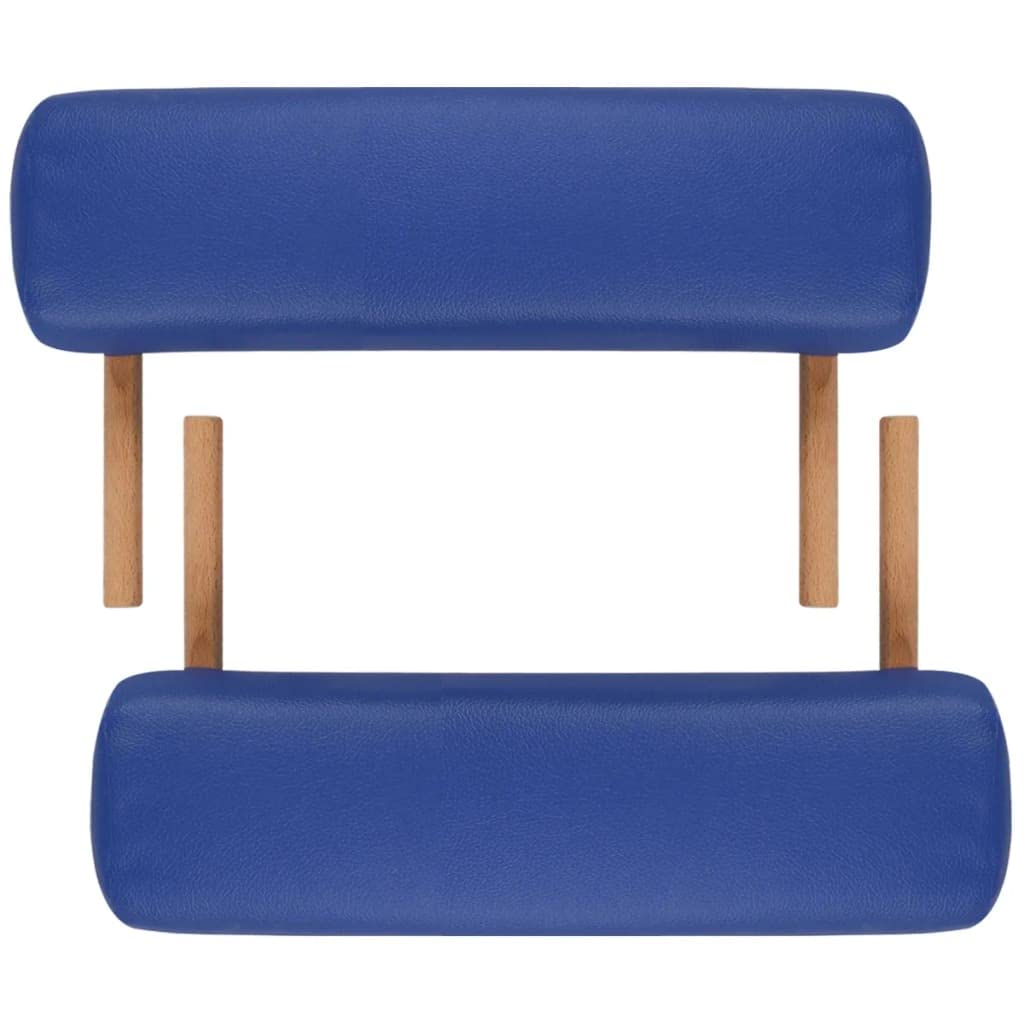 Generisch Massageliege Klappbar 2-Zonen mit Holzgestell Blau,Gesundheit & Schönheit,Körperpflege,Massage & Entspannung,Massagetische,14.9KG,110075