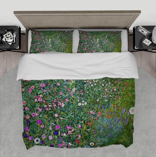 Ensemble de literie esthétique avec housse de couette vert botanique 240 x 220 cm