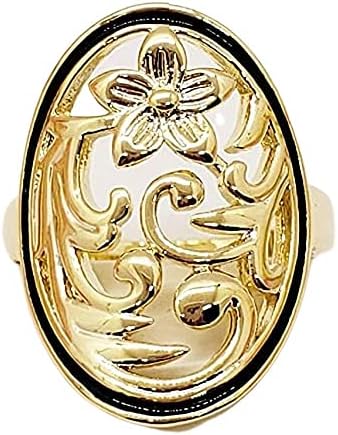 Healani Jewelry Hawaiian Heirloom Plumeria band ring