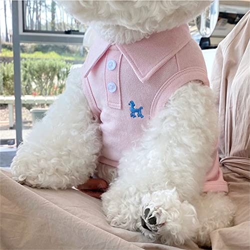 Cute Doggie Embroidery Dog Polo Tshirts Dog Shirts Pet T-Shirt Puppy Clothes For Small Dogs Cats Apparel #TOP1