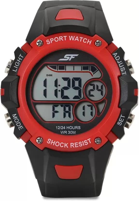 SF Essentials Digital Black Round Dial Mens Casual Watch-77111PP01 (B08JV21493) Amazon Price History, Amazon Price Tracker