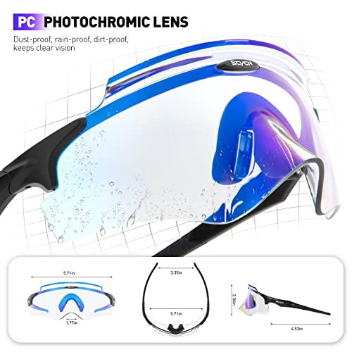 Scvcn Photochromic Cycling Glasses Men Women Wrap Around Sports Sunglasses Hd Mtb Bicycle Riding Mountain Bike Sunglasses #TOP4