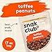 Snak Club Toffee Peanuts, Candied Peanuts with Praline Coat and Sweet Cream, Gluten-Free and Kosher Snack, 17 oz Resealable Bag