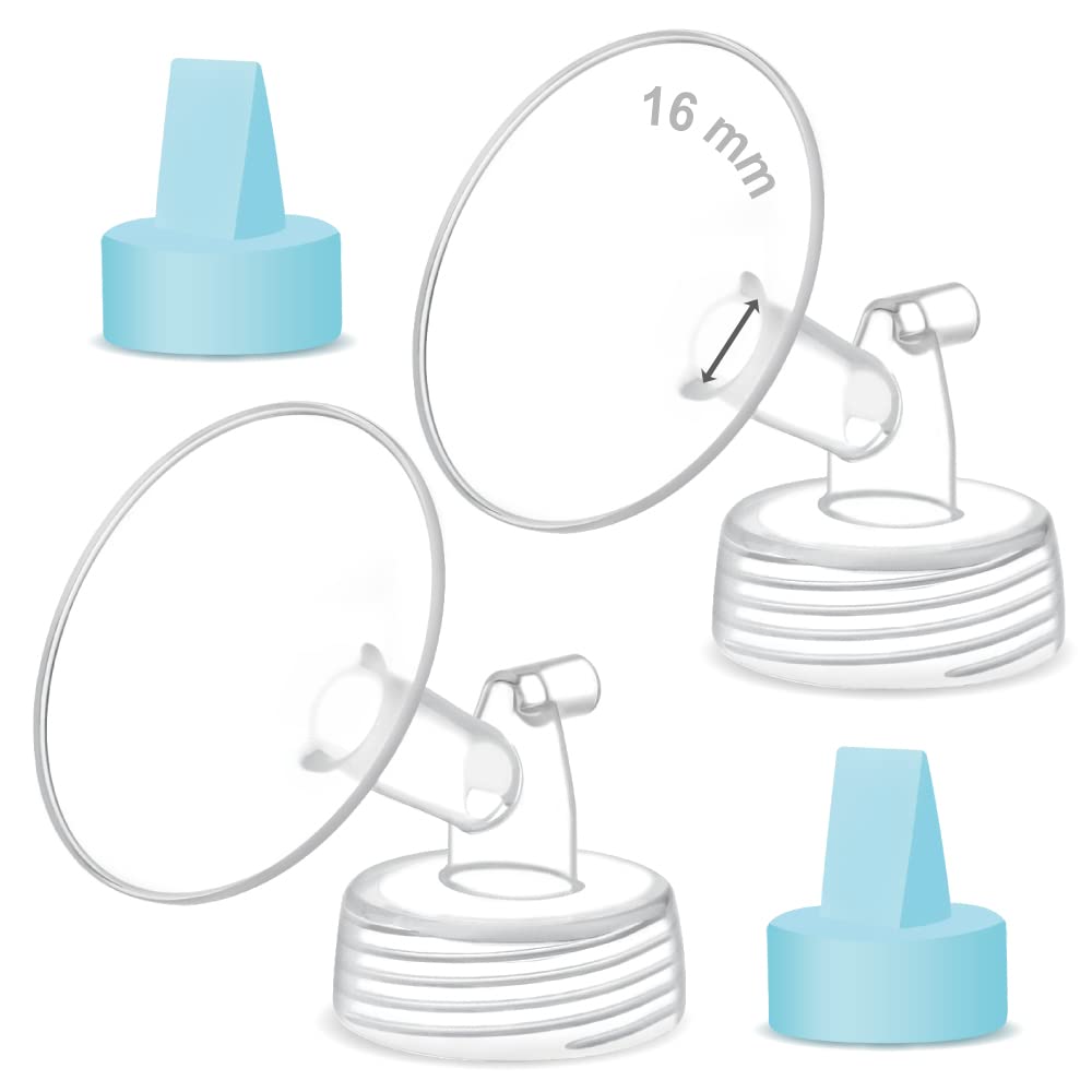 Maymom Pump Part Compatible with Spectra Ameda Luna Pumps, Inc Wide Mouth 16mm Flange Blue Duckbill Valve; Not Original Spectra S1 S2 9 Plus Synergy