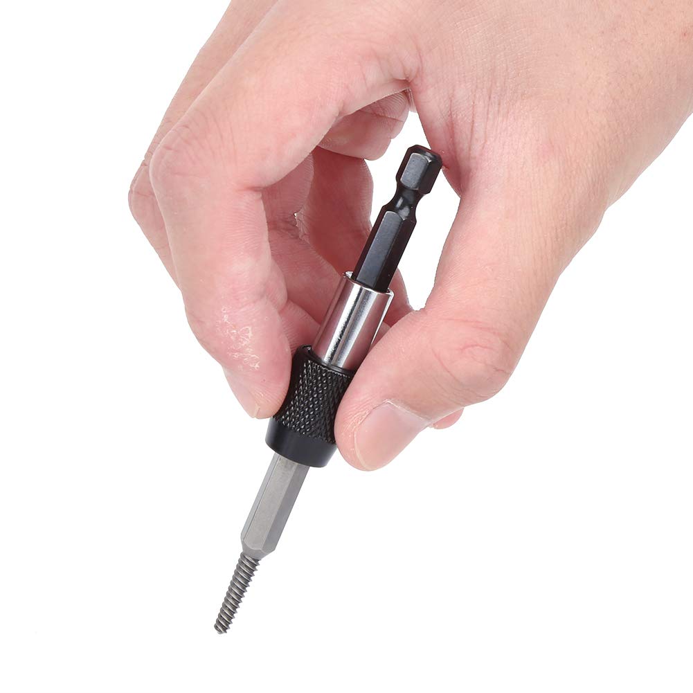 6Pcs Headless Screw Extractor Set Woodwork Hex Shank Fine Teeth