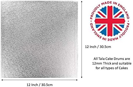 Tala Square Cake Drum, Silver