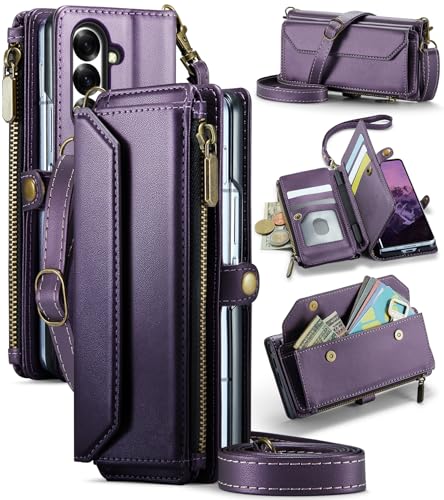 Housse Samsung Galaxy Z Fold 7 pour voyager léger avec porte-cartes et dragonne