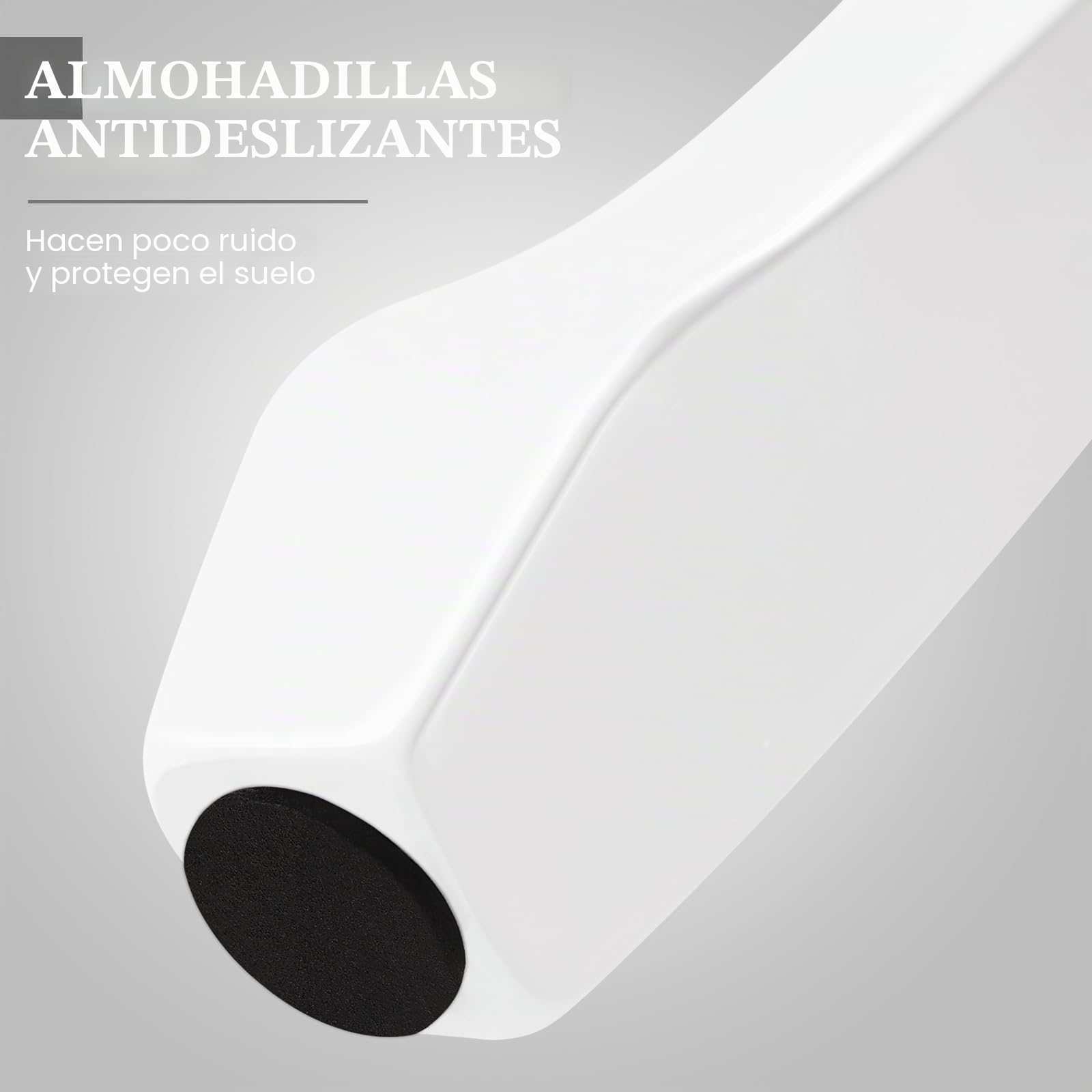 WOLTU Taburete de Maquillaje Rústico Tapizado Madera MDF Lacado Blanco Crema