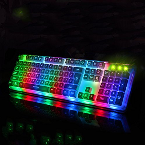 Clavier rétro-éclairé mécanique blanc pour taper dans le noir sans fatigue visuelle