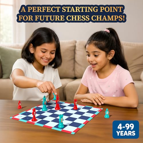Image of Skillmatics Chess Kickoff - Beginner Chess Game for Kids, Strategy Board Game, Learn Chess the Easy Way, 8 Pieces, Brain Development, Fun Gift for Boys & Girls Ages 4, 5, 6, 7 & Up, 2 Players