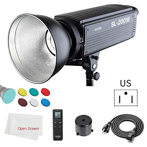 Godox SL-200W LED Video Light, 200WS White 5600K Version Compatible Bowens Mount +
