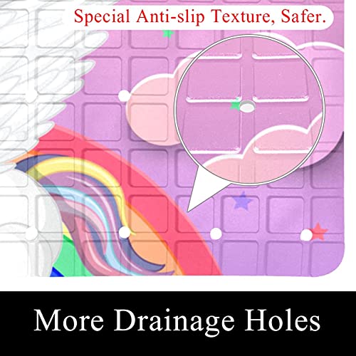Tapis de bain antidérapant à ventouses avec trous drainage - 3
