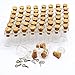 Healthcom 0.5ML Vials Clear Glass Bottles Mini Tiny Jars Bottles With Corks Miniature Glass Bottle With Cork Empty Sample Jars Small,100 Botlles + 100 Screws