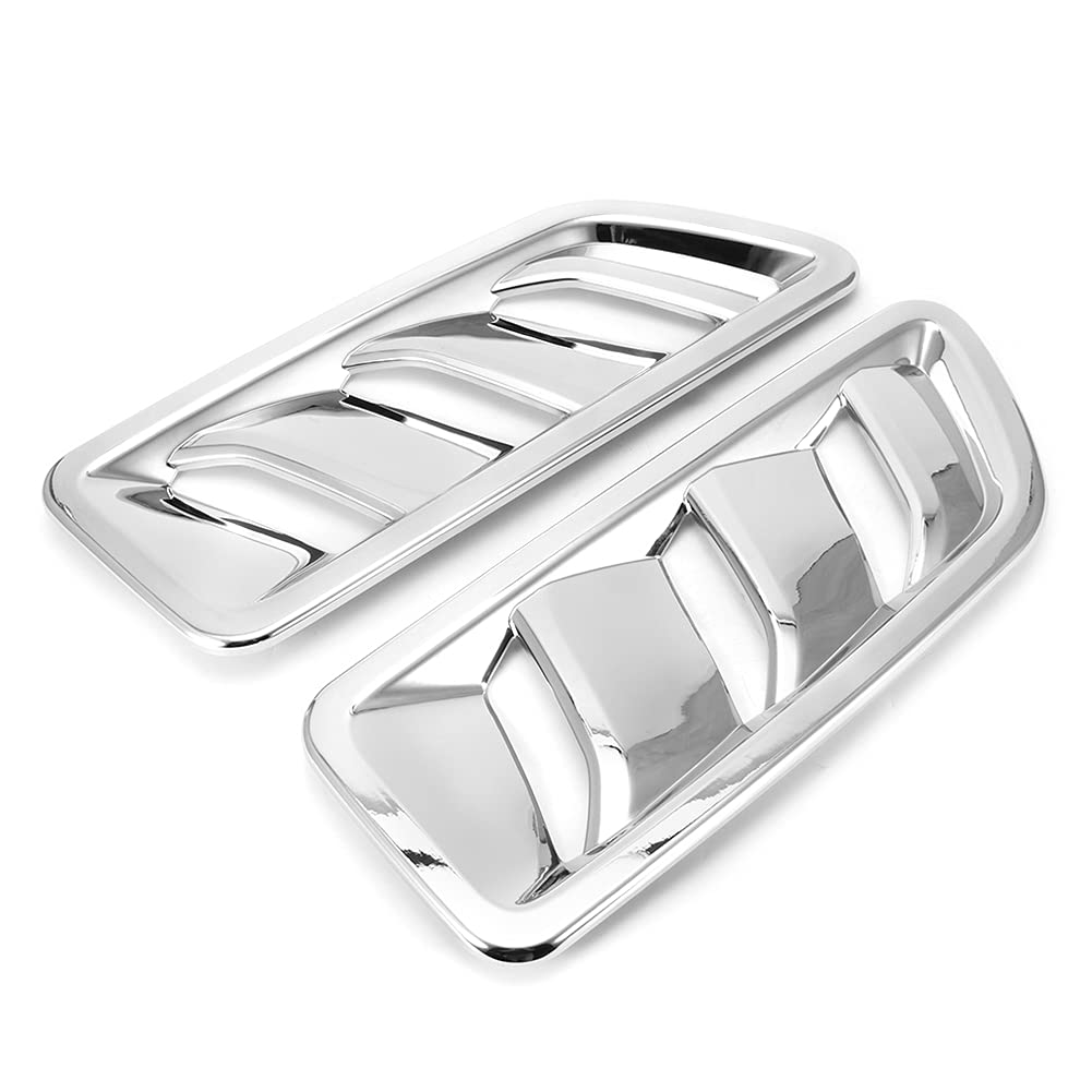2 pezzi di rivestimento della copertura dello sfiato dell'uscita dell'aria del cofano motore per JL 2018+ Accessori decorativi antiruggine leggeri in ABS