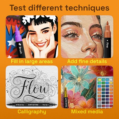 Image of ARTISTRO 240 Acrylic Paint Markers - Paint Pens for Drawing - For Fabric, Rock, Glass, Wood, Molds - Arts & Crafts Gift for Adults, Teens, Kids, Classroom Must Haves & School Supplies