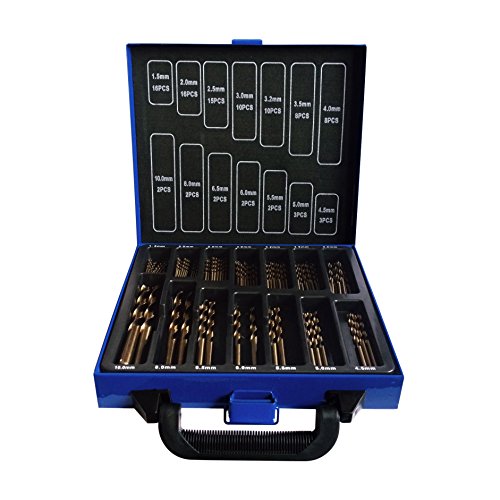 Lot 99 forêts pour bois, métal et plastique avec revêtement en titane, avec mallette