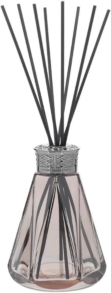 Reed Diffuser - Pyramide - Scented Bouquet with Reed Sticks - Prefilled with Lampe Berger Fragrance - 6.76 Fluid Ounces - 200 Milliliters (Rose)