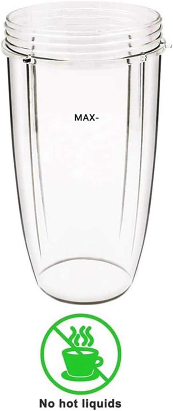 B51C 24Oz Cups Set With Flip Top To Go Lid ，Compatible For 600W 900W Blender Juicer Mixer Replacement Parts Accessories