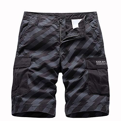 Men Cargo Shorts with Pockets,Mens Cotton Relaxed Fit Loos Fit Outdoor Camouflage Camo Cargo Shorts