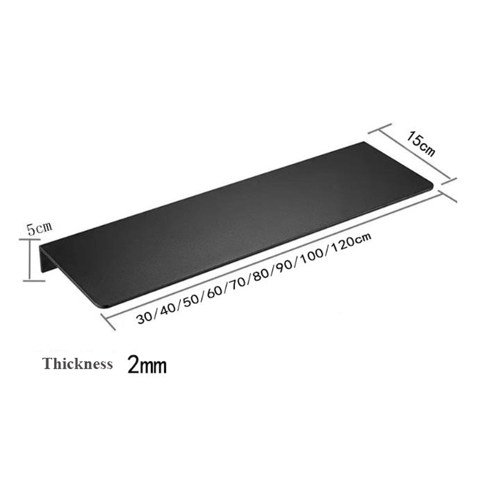 Decorazione Mensole sospese da parete in metallo, mensola sospesa a Contenitori(Bianco,60 * 15 * 5cm)