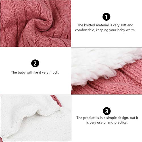 Toyvian Saco de Dormir para Recém-Nascidos Cashmere Embrulhar Bebê Quente Embrulhar Carrinho à Prova