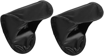 VALICLUD 2pcs Car Phone Sun Shade Covers Black Silver Coated Cloth