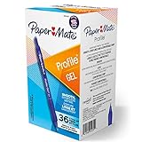 Paper Mate Gel Pen Profile Retractable Pen 0.7mm Blue 36 Count