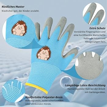 Gants De Jardinage Pour Enfants, Gants De Travail En Cuir Véritable